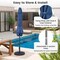 Outdoor 7.5 Feet Patio Umbrella with Sun-Proof Fabric and Push Button Tilt